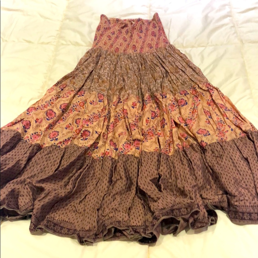 Free people Tiered Maxi skirt, Doubles as Dress